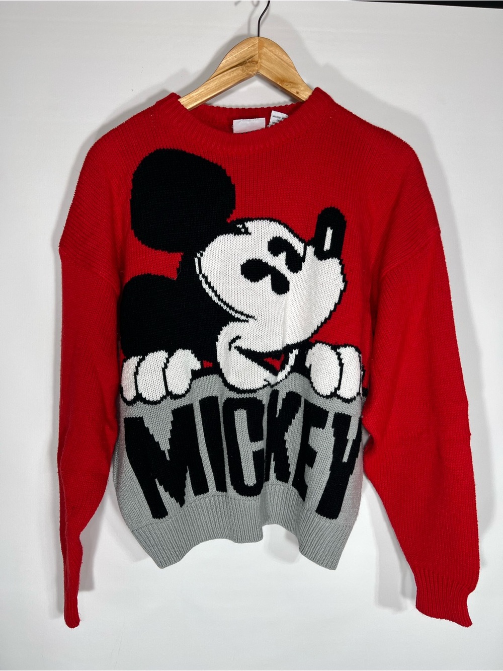Vintage Disney Red Mickey Graphic Crewneck Sweater